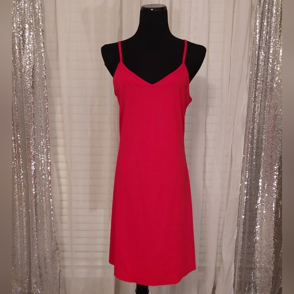 💕2 for $20 Dresses: Red Ruffle Neckline Dress - Picture 3 of 10
